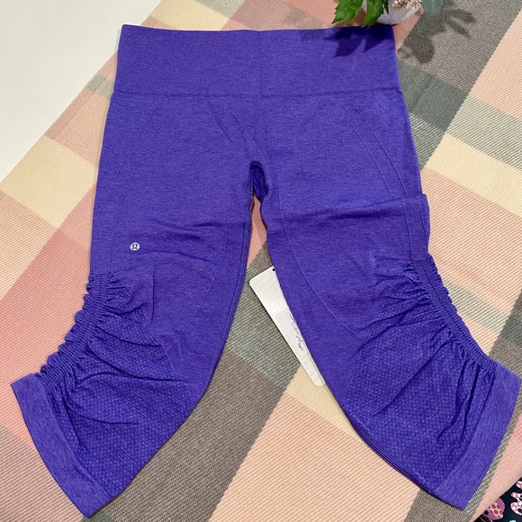 NWT Lululemon In The Flow Crop II Heathered Purple - Picture 8 of 10
